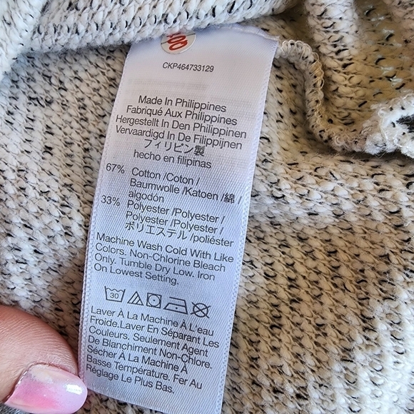 Madewell Marled V-Neck Tunic Sweater Vest Oatmeal Gray Size XXS Oversized. - Picture 3 of 6